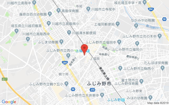 上福岡の保険相談窓口のマップ